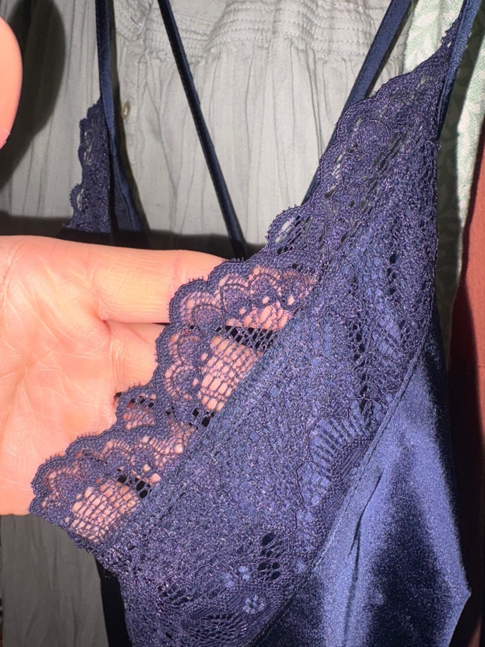 The Occasion by Old Navy Satin V-Neck Maxi Dress / Navy Blue - Picture 2 of 4